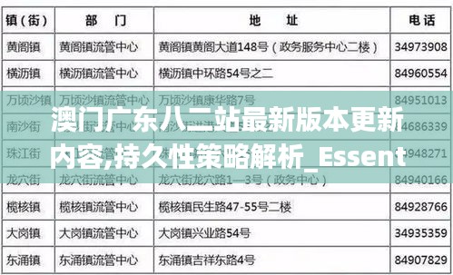 澳门广东八二站最新版本更新内容,持久性策略解析_Essential1.877