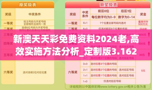 新澳天天彩免费资料2024老,高效实施方法分析_定制版3.162