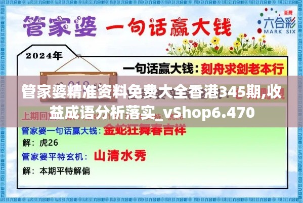 管家婆精准资料免费大全香港345期,收益成语分析落实_vShop6.470