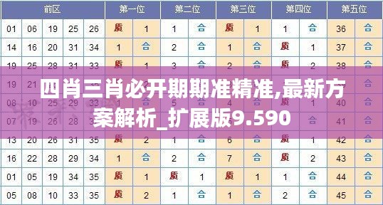 四肖三肖必开期期准精准,最新方案解析_扩展版9.590