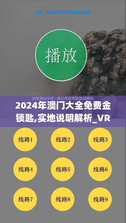 2024年澳门大全免费金锁匙,实地说明解析_VR10.815