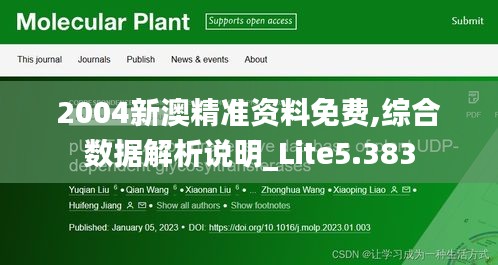 2004新澳精准资料免费,综合数据解析说明_Lite5.383