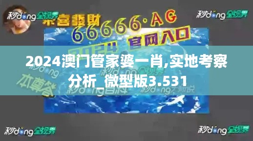 2024澳门管家婆一肖,实地考察分析_微型版3.531