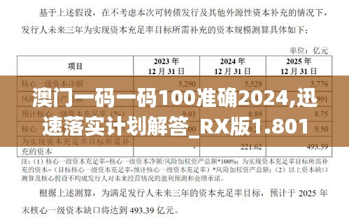 澳门一码一码100准确2024,迅速落实计划解答_RX版1.801