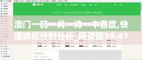 澳门一码一肖一待一中百度,快速响应计划分析_网页版19.470