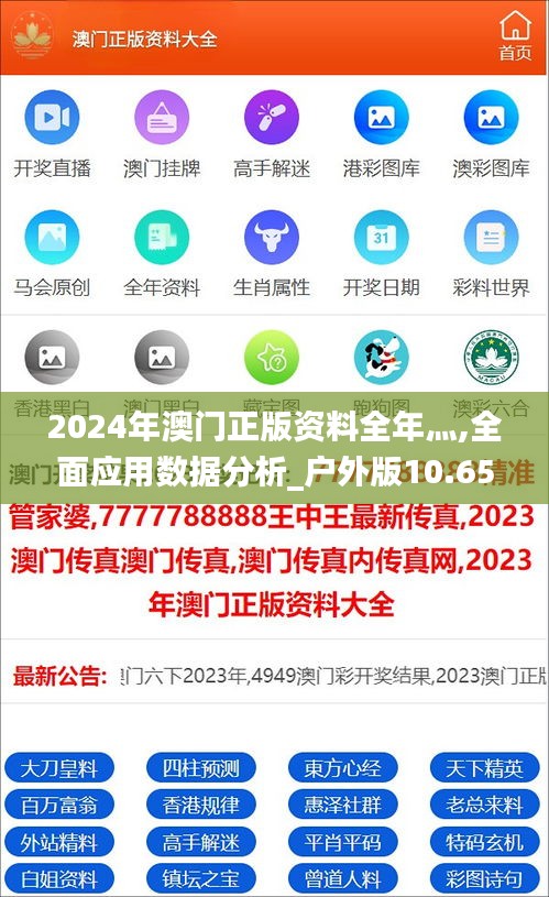 2024年澳门正版资料全年灬,全面应用数据分析_户外版10.656