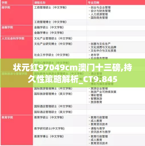 状元红97049cm澳门十三磅,持久性策略解析_CT9.845