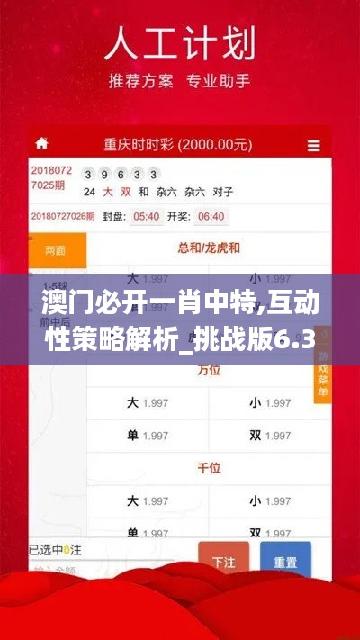 澳门必开一肖中特,互动性策略解析_挑战版6.397