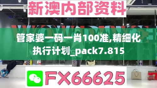 管家婆一码一肖100准,精细化执行计划_pack7.815