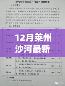 莱州沙河最新招工启事，职业机会与发展蓝图揭秘