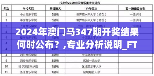 2024年澳门马347期开奖结果何时公布？,专业分析说明_FT7.718