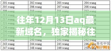 独家揭秘，往年12月13日AQ最新域名全解析，不容错过！