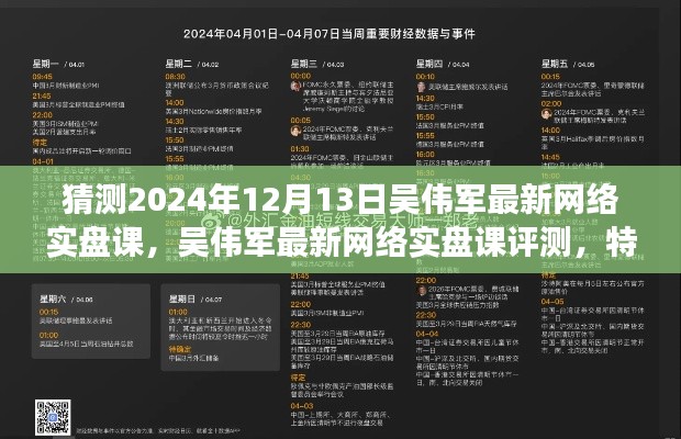 吴伟军最新网络实盘课详解，特性、体验、竞品对比及用户洞察（2024年12月13日课程评测）