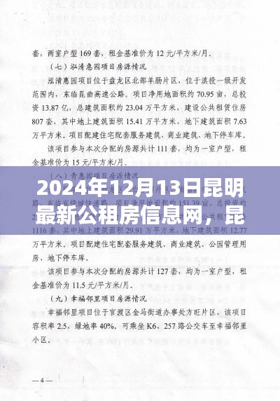 2024年昆明公租房信息网最新动态，深度解读与最新篇章