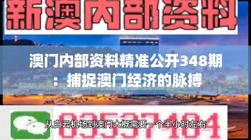 澳门内部资料精准公开348期：捕捉澳门经济的脉搏