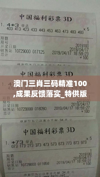 澳门三肖三码精准100,成果反馈落实_特供版10.473