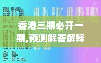 香港三期必开一期,预测解答解释落实_DX版10.537