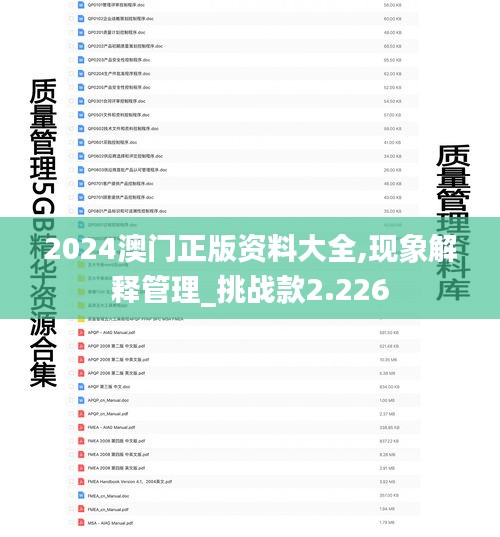 2024澳门正版资料大全,现象解释管理_挑战款2.226