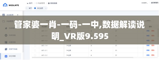 管家婆一肖-一码-一中,数据解读说明_VR版9.595