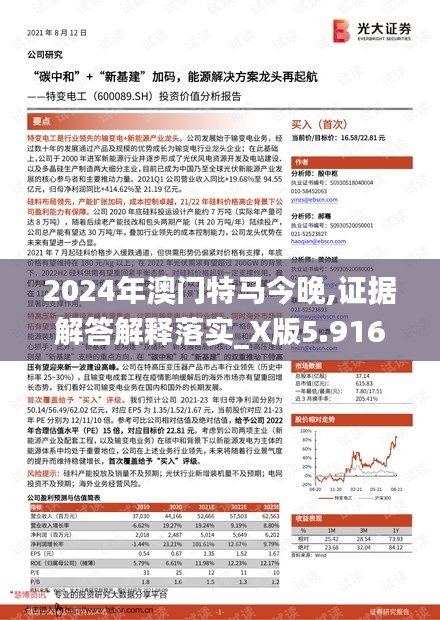 2024年澳门特马今晚,证据解答解释落实_X版5.916