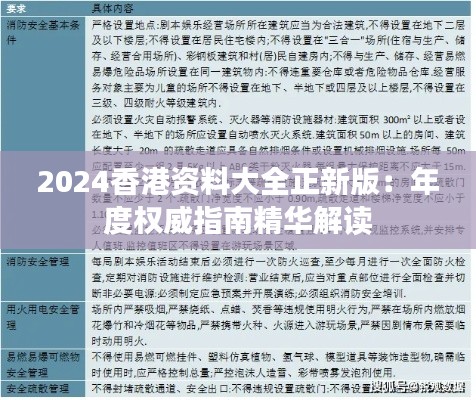 2024香港资料大全正新版：年度权威指南精华解读