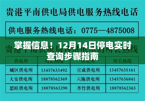 掌握信息！停电实时查询步骤指南（12月14日版）