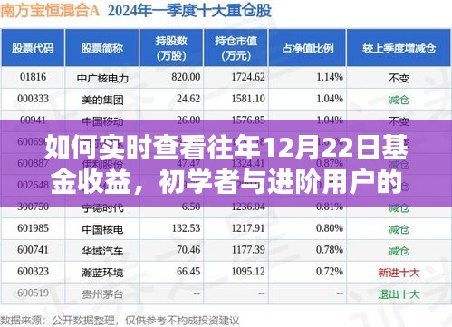 实用指南，如何实时查看历年12月22日基金收益，适合初学者与进阶用户参考