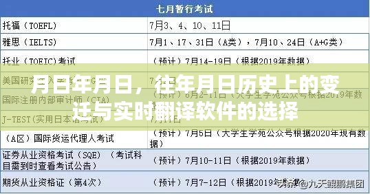 月日变迁与实时翻译软件选择指南