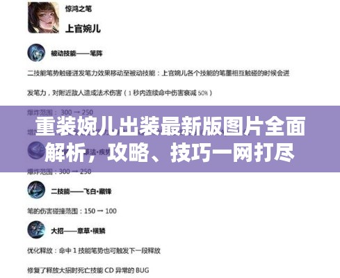 重装婉儿出装最新版图片全面解析，攻略、技巧一网打尽