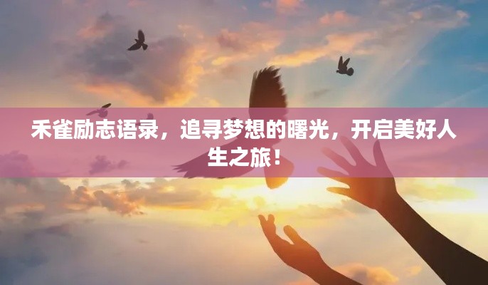 禾雀励志语录，追寻梦想的曙光，开启美好人生之旅！