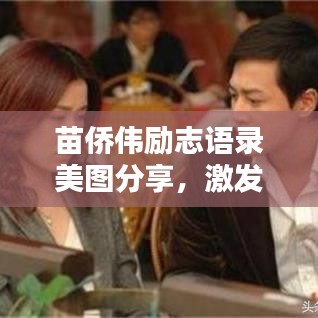 苗侨伟励志语录美图分享，激发无限正能量！